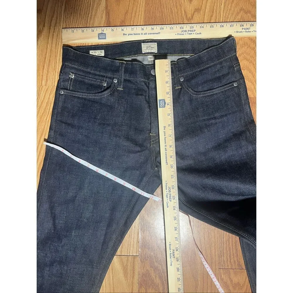 J Crew Men’s 484 Stretch Slim Selvedge Jeans 33x32 (Actual 34x32)